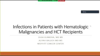 ID Management of Hematologic Malignancies and Stem Cell Transplants  Olga KlinkovaAliyah Baluch [upl. by Filemon]