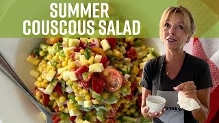 Summer Couscous Salad  Kathys Vegan Kitchen [upl. by Nettle]