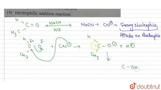 The formation of a cyanohydrin from a cabonyl compound in an example of [upl. by Cailean]