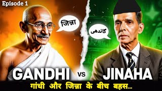 Gandhi Jinnah Debate Part 1  Gandhi VS Jinnah  India VS Pakistan  Full Podcast Soon indvspak [upl. by Orozco]