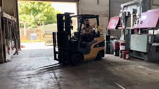 Caterpillar C5000 Propane Forklift 5000lb 3Stage Mast Cat Only 200 hours FOR SALE [upl. by Adnala38]