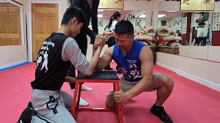 Intense Arm Wrestling Challenge Sifu Freddie Lee Gets Tested [upl. by Kata20]