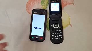 Nokia 5800 XpressMusic and Samsung E1150i Shutdown and Startup [upl. by Dnilasor]