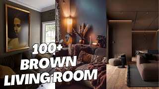 100 Brown Living Room Ideas How to Decorate Living Room with Brown Color Shades [upl. by Broome250]