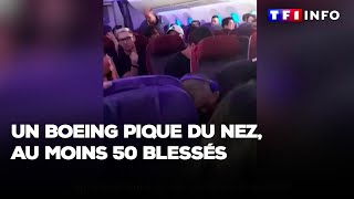 Un Boeing pique du nez au moins 50 blessés [upl. by Lemyt]