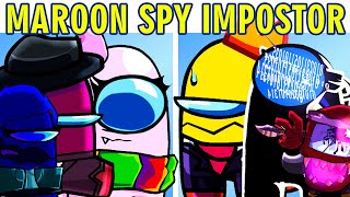 Maroon Spy Impostor V1 VS Friday Night Funkin  Full Week amp Cutscenes FNF MOD [upl. by Etteiram]