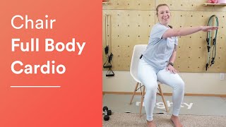 Quick 20 Min Chair Aerobic and Strength Workout [upl. by Evvie]