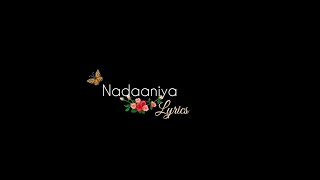 Nadaaniya black screen lyrics 🖤  nadaaniya Akshat  nadaaniya black screen status [upl. by Rebane]