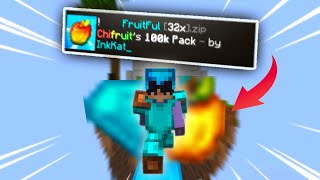 CON ESTE TEXTURE PACK GANARAS TODAS TUS PARTIDAS DE BEDWARS  FruitFul 32x texturepack chifruit [upl. by Esiuqram147]