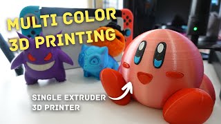 Multi Color 3D Printing With Single Extruder Printer [upl. by Ihcekn203]