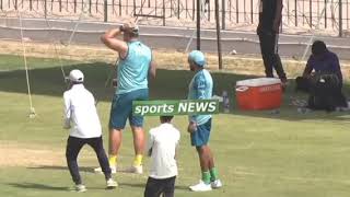 Babar Azams bowling practice session [upl. by Lurleen]