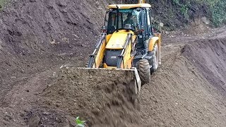 New JCB EcoeXcellence BackhoeExcellent WorkLeveling a Bend [upl. by Coppinger]