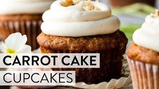 Carrot Cake Cupcakes  Sallys Baking Recipes [upl. by Sigismund]