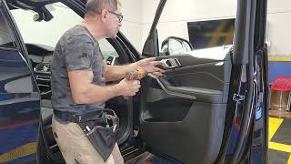 2022 bmw x5 door panel sweep removal [upl. by Illyes200]