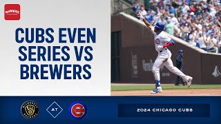 RECAP Cubs even series vs Brewers [upl. by Pryor808]