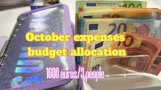 1600€October expenses budget allocation2024 [upl. by Llerrut]