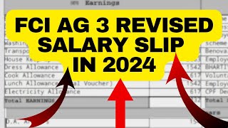 FCI AG 3 Revised Salary Slip 2024  Banker Couple [upl. by Neenaj]