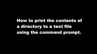 How To Print The Contents of A Directory [upl. by Hilda]