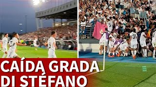 REAL MADRID CASTILLA  BARÇA B  La SECUENCIA del DERRUMBAMIENTO de la GRADA en el DI STÉFANO  AS [upl. by Anerehs679]