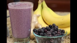 Blueberry Banana Protein Smoothie For A Quick And Healthy Breakfast Or Snack [upl. by Iaht]