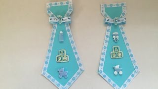 Baby Shower Cardstock Father To Be Tie [upl. by Barth]