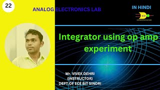 Integrator using op amp experimentintegrator [upl. by Dekow411]