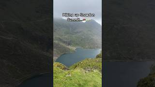 Hiking up Snowdon Summit hiking snowdonia mountains northwales wales uk shorts sereninwales [upl. by Ahsitil]