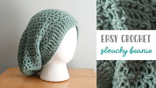 Easy Crochet Slouchy Beanie [upl. by Direj]