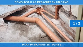 Como instalar desagues en un baño DESDE CERO  Parte 1 [upl. by Gratt22]