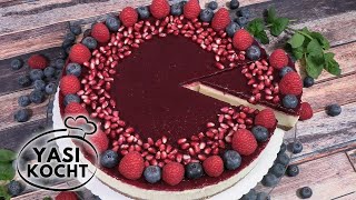 New York Cheesecake  Käsekuchen mit Beeren  Beeren Cheesecake  Yasi Kocht  Folge 98 [upl. by Ailugram]