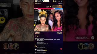 Flyysoulja getting pressed by wanna be Cardi B flyysoulja kodiyakredd funny islandboys viral [upl. by Eseilanna]