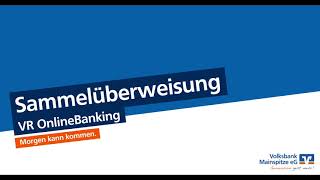 VR OnlineBanking Sammelüberweisung [upl. by Whall829]