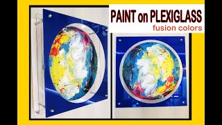 DIY Painting How to paint on plexiglass  Contemporary Installation stepbystep guide [upl. by Taffy]