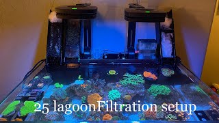 All in One Reef Tank Filtration Setup What I use in my AIO 25 lagoon aquarium back chamber [upl. by Onitnatsnoc999]