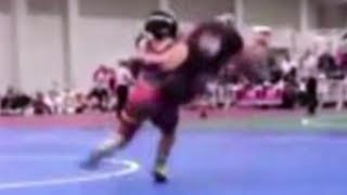 Awesome quotFlying Squirrelquot Wrestling Move [upl. by Beaston]