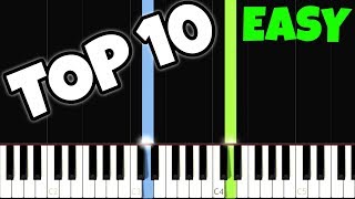 Top 10 Easy Piano Songs for the Complete Beginners [upl. by Haase]