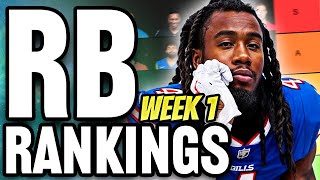 Top 35 Running Back Rankings for Week 1 Fantasy Football [upl. by Werda679]