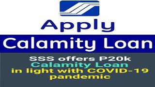 HOW TO Apply SSS CALAMITY LOAN Online in this pandemic [upl. by Emelita]