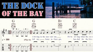 SITTING ON THE DOCK OF THE BAY  OTIS REDDING  Complete  Guitar Tutorial  TAB amp Sheet Music [upl. by Clabo274]