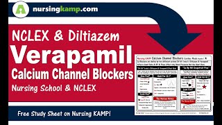 What is the Diltiazem verapamil Cardiac Meds Calcium Channel Blocker Nursing KAMP NCLEX 2019 [upl. by Azarria]