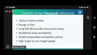 NBE THERANOSTICS IN ONCOLOGY DR AVINASH REDDY T [upl. by Jepson415]