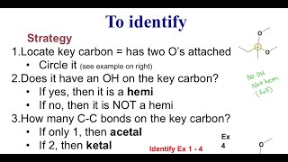 Lect 362 Hemiacetals Hemiketals Acetals amp Ketals [upl. by Caralie]