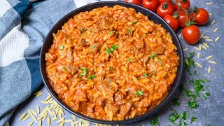 Giouvetsi Greek Beef Stew with Orzo [upl. by Anirok]