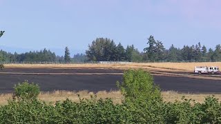 5alarm brush fire contained in South Hillsboro not a threat [upl. by Neveda616]