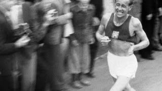 Emil Zátopek Wins 5000m 10000m amp Marathon Gold  Helsinki 1952 Olympics [upl. by Admama]