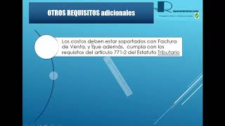 Tributaria  Costos y Deducciones [upl. by Thatcher883]