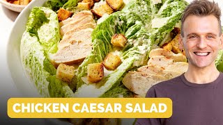 Chicken Caesar Salad  A classic recipe for everyones favorite salad [upl. by Lananna]