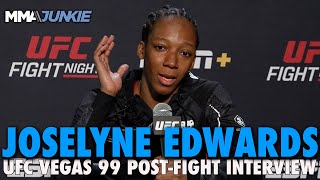 Joselyne Edwards Details Submission Finish Explains Reasons Behind Weight Miss  UFC Vegas 99 [upl. by Iona711]