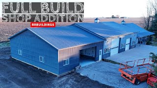 Full Build Shop Addition 40x48 Start To Finish [upl. by Gladdy]