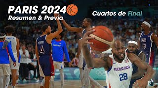 🏀Olimpiadas Paris24 Resumen amp Previa de los Cuartos❤️ [upl. by Normand784]